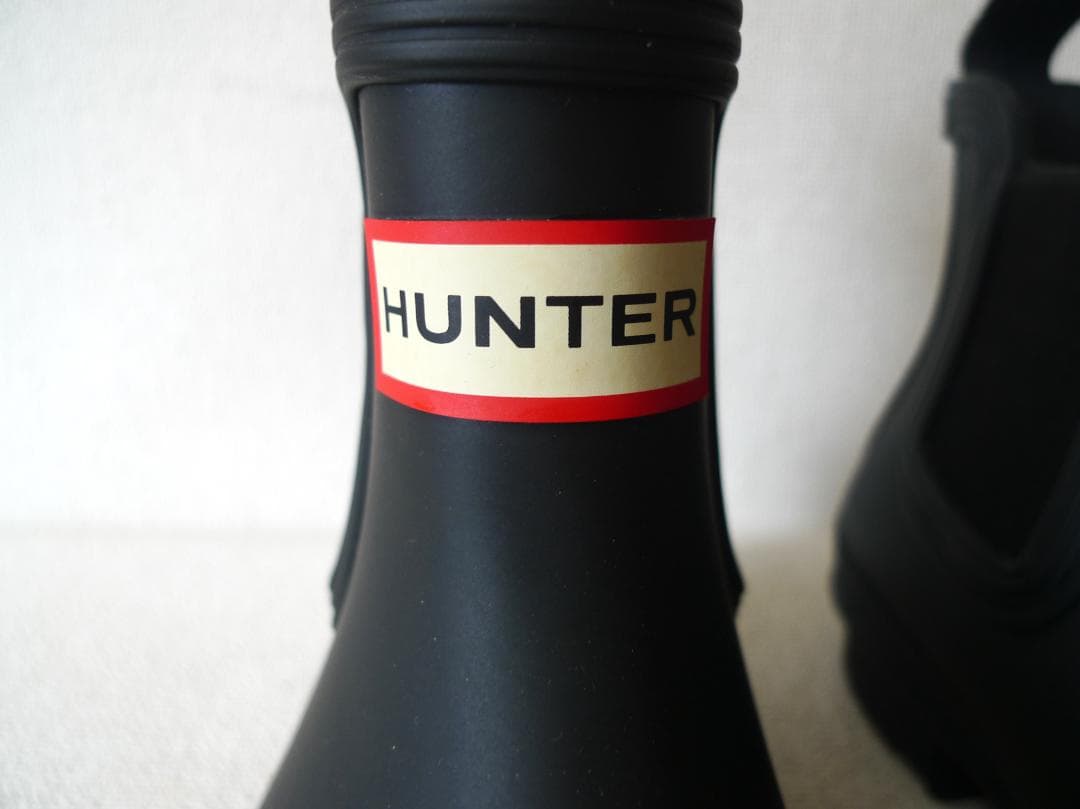 未使用HUNTER ハンターブラック ショートレインブーツ23cm