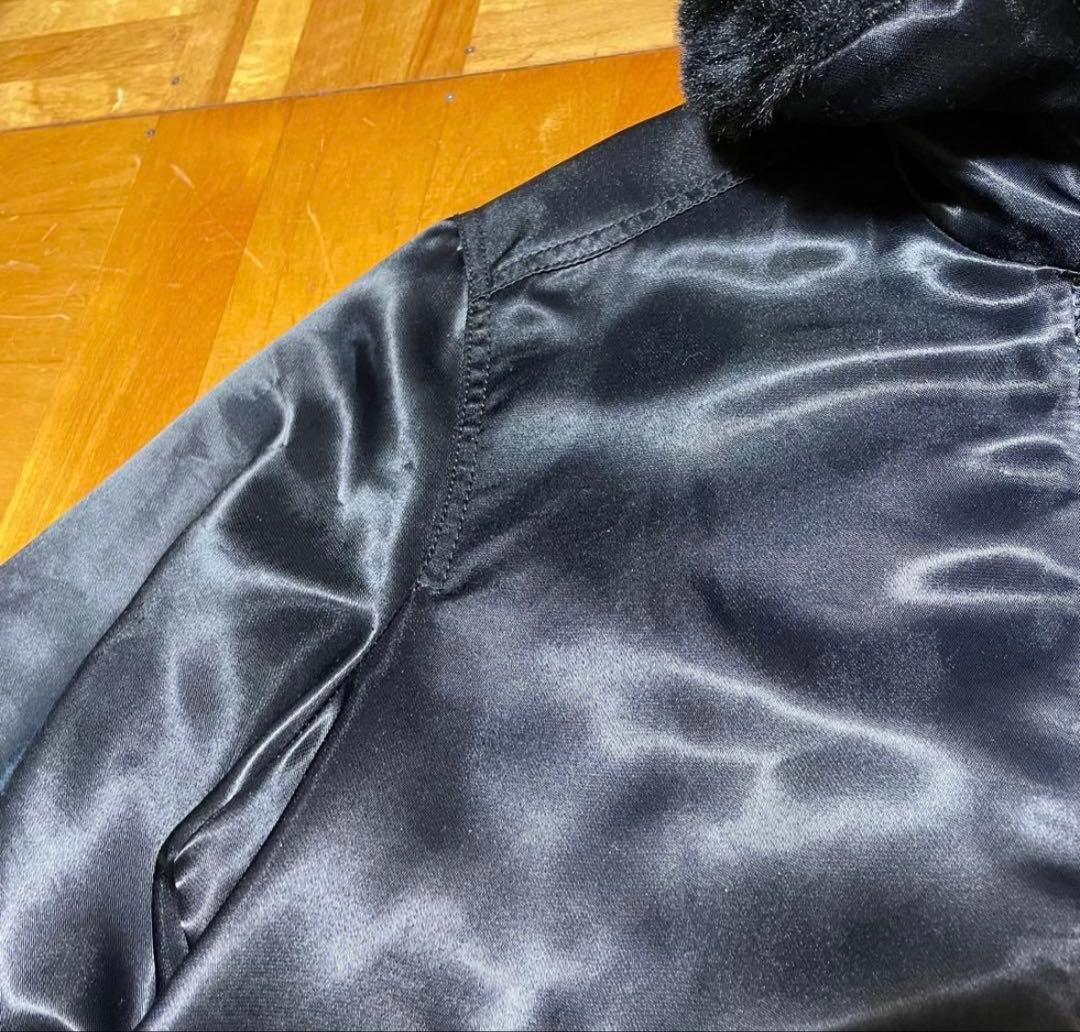【希少】00s GAP / fur bomber jacket MA1 光沢