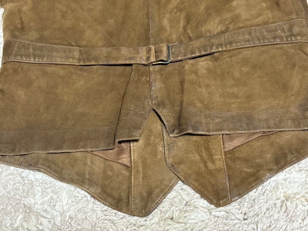 Ralph Lauren スエード レザーベスト ブラウン 本革ラルフローレン