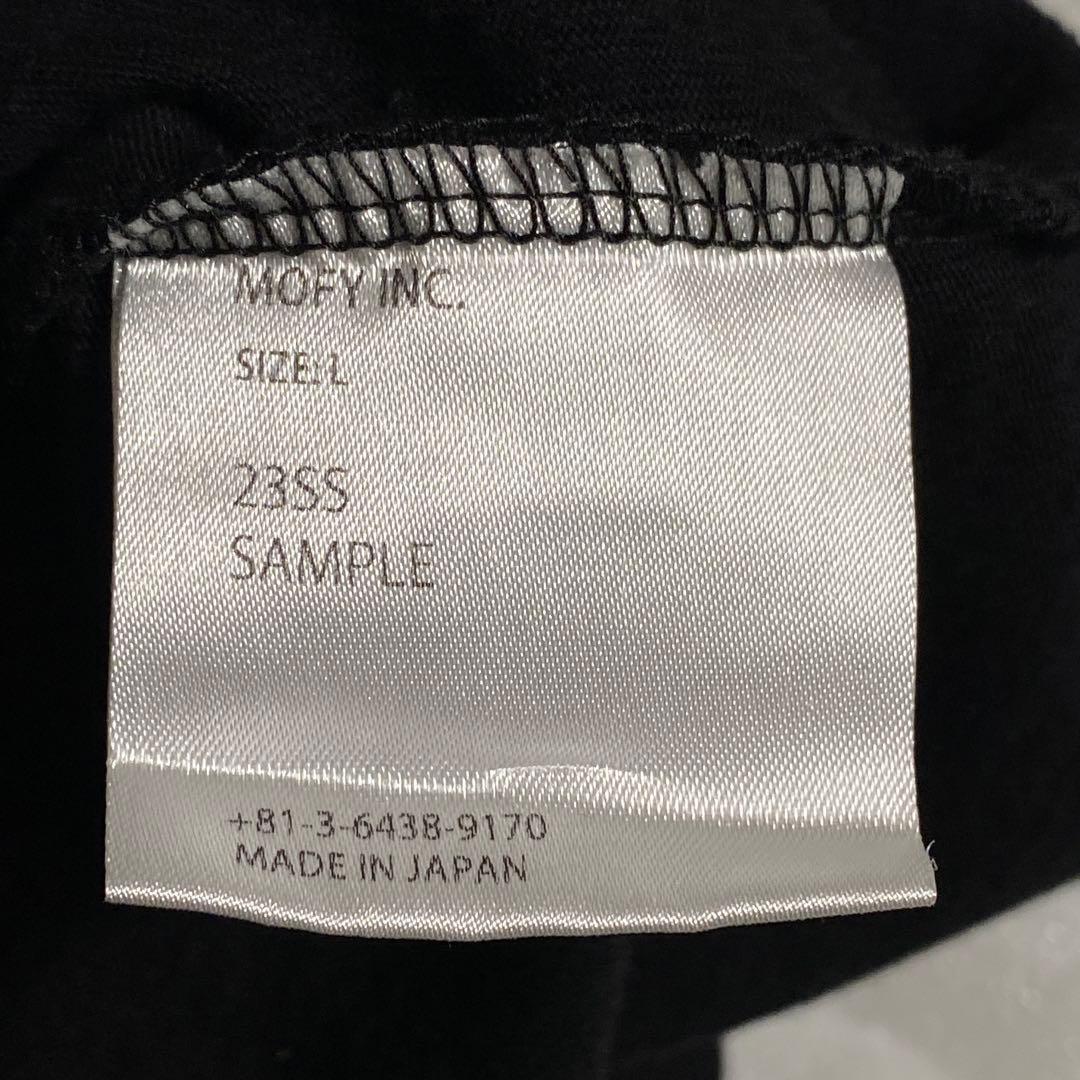 A19070 極美品 シークエル 23SS 花柄筆記体ロゴTシャツ 黒L