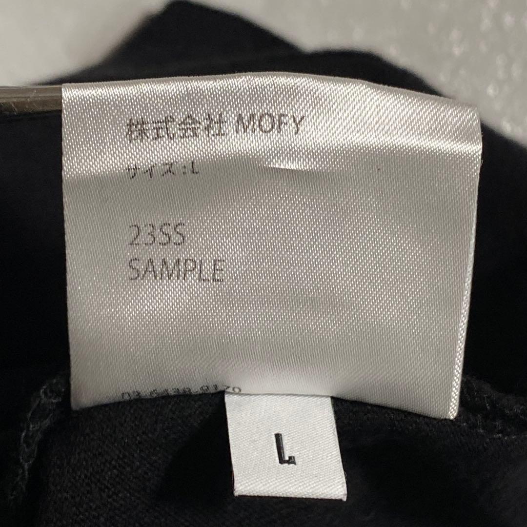 A19070 極美品 シークエル 23SS 花柄筆記体ロゴTシャツ 黒L
