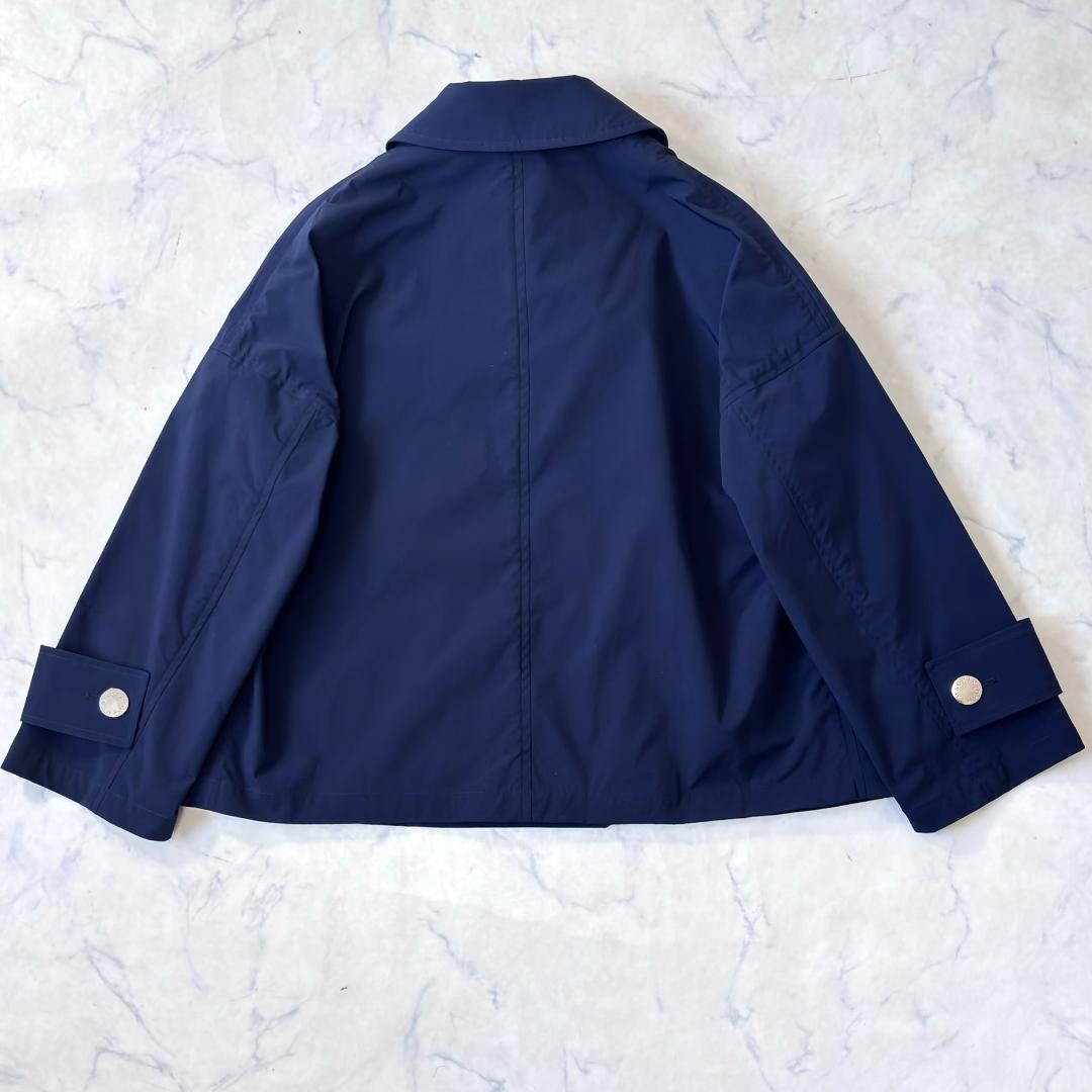 美品♪マッキントッシュ ハンビーダブル ステンカラーコート 紺 サイズ4 ub1