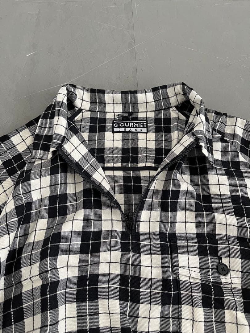 gourmet Jeansグルメジーンズ 日本製 ハーフジップ チェック柄
