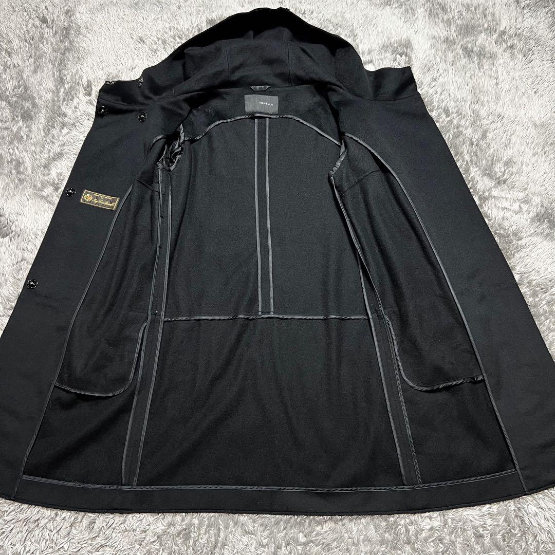 ロロピアーナ イタリア製 ウール100% フーデッドコート S相当 美品