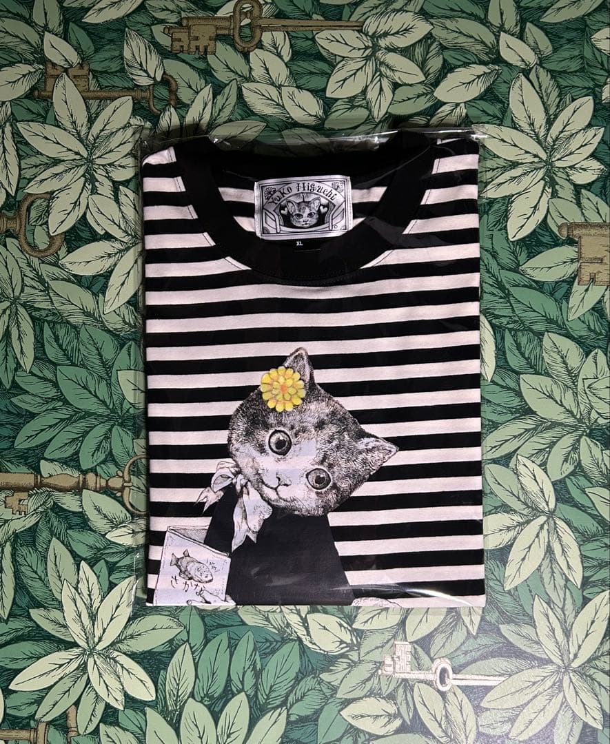ヒグチユウコボリス雑貨店　Tシャツ しましまどじょう飼っていい？新品XL