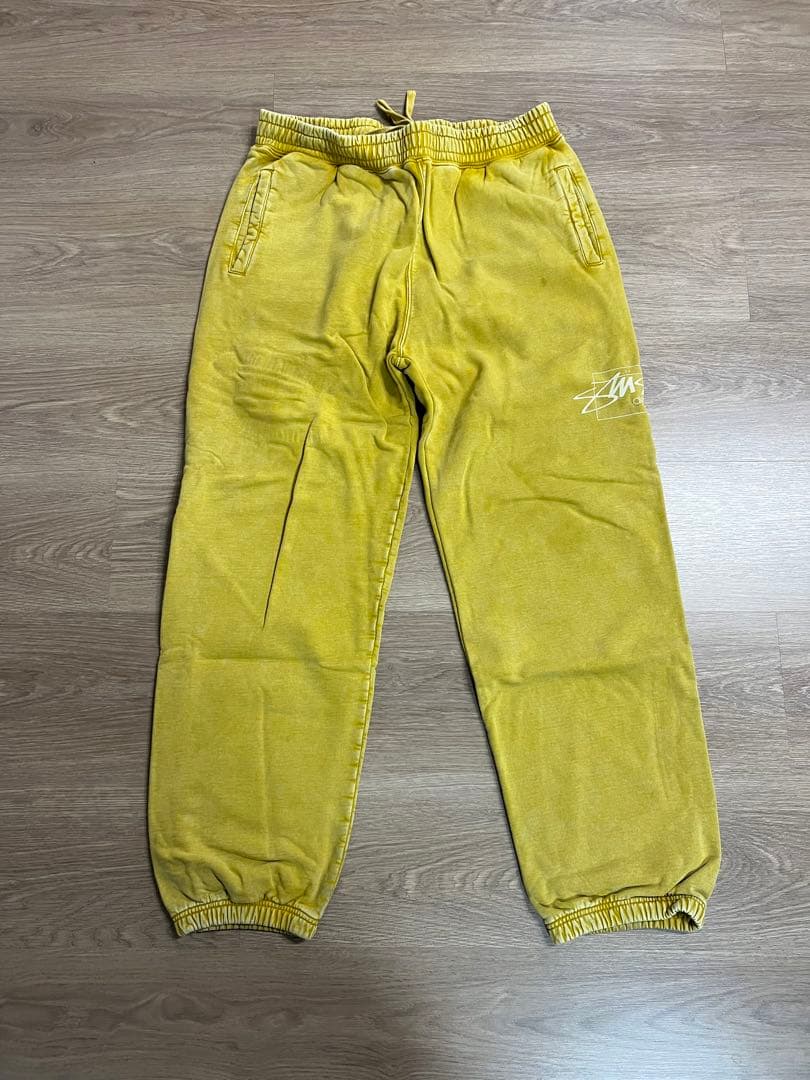 Stussy ストリートパンツ 黄色 スウェットパンツ