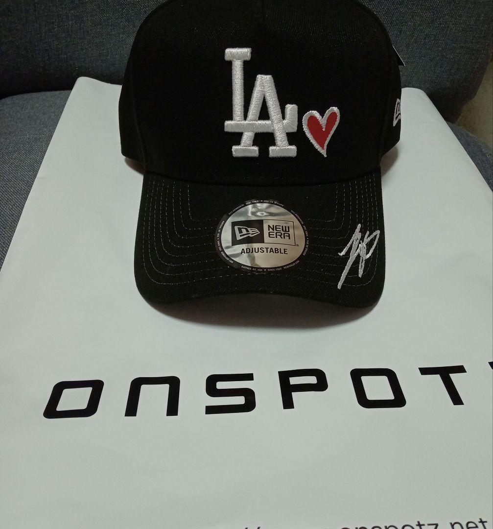 ニューエラ LA 大谷 刺繍サイン入 ONSPOTZ別注商品 黒 キャップ