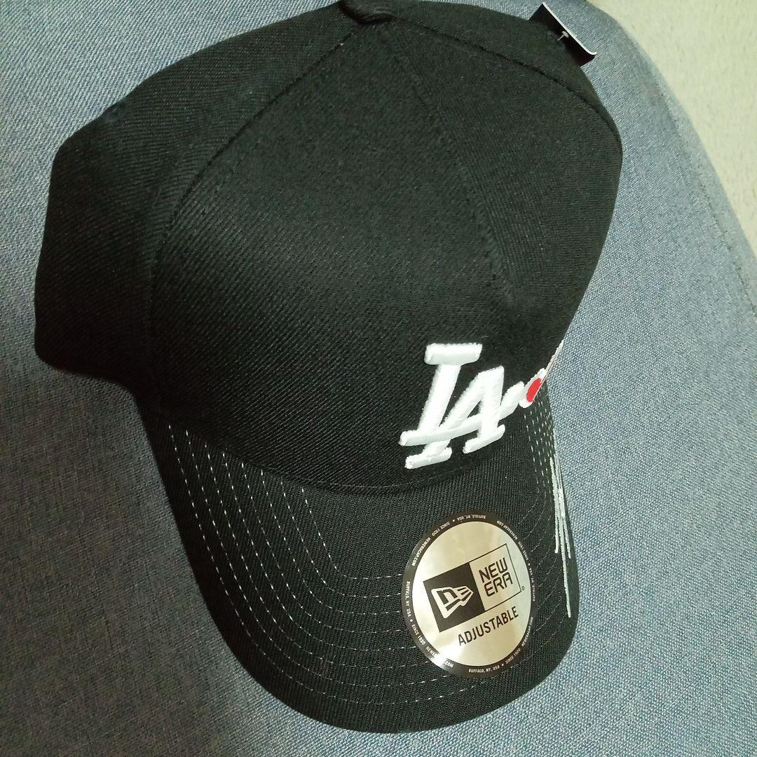 ニューエラ LA 大谷 刺繍サイン入 ONSPOTZ別注商品 黒 キャップ
