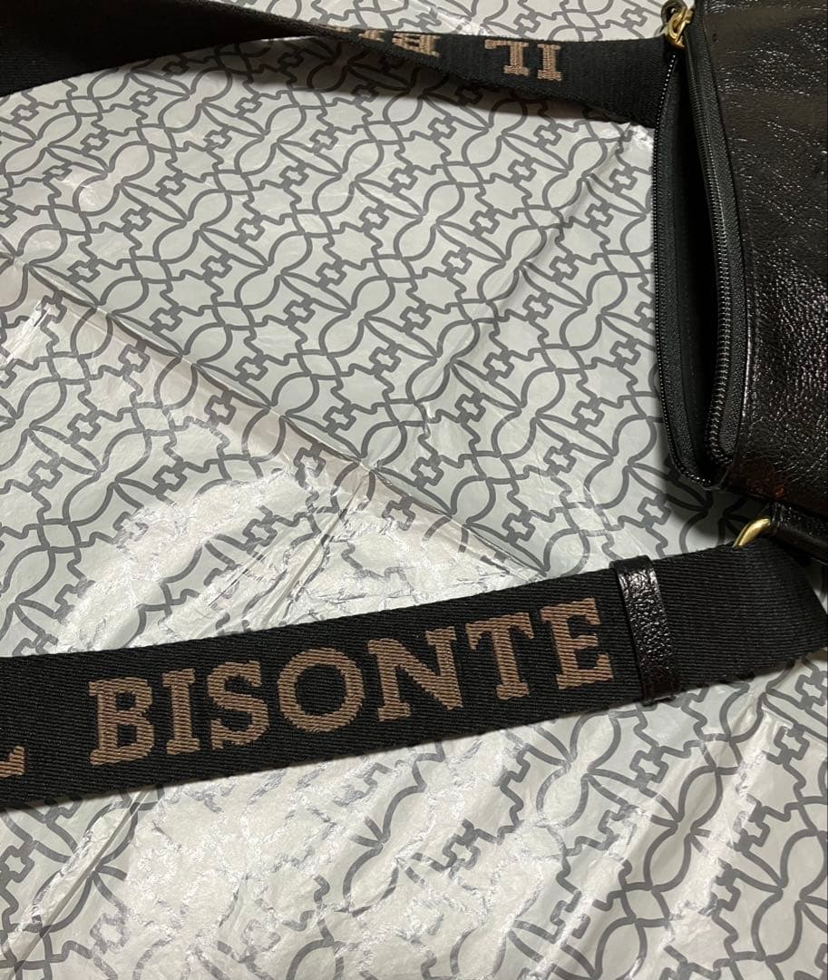 ILBISONTE イルビゾンテ★ベルトバッグ レザー ブラック【新品・未使用】