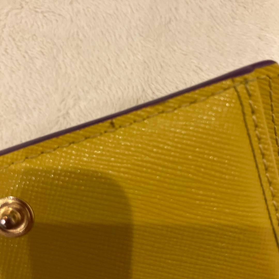 立春値下！MARNI BILLFOLD 2つ折ウォレット イエローXパープル