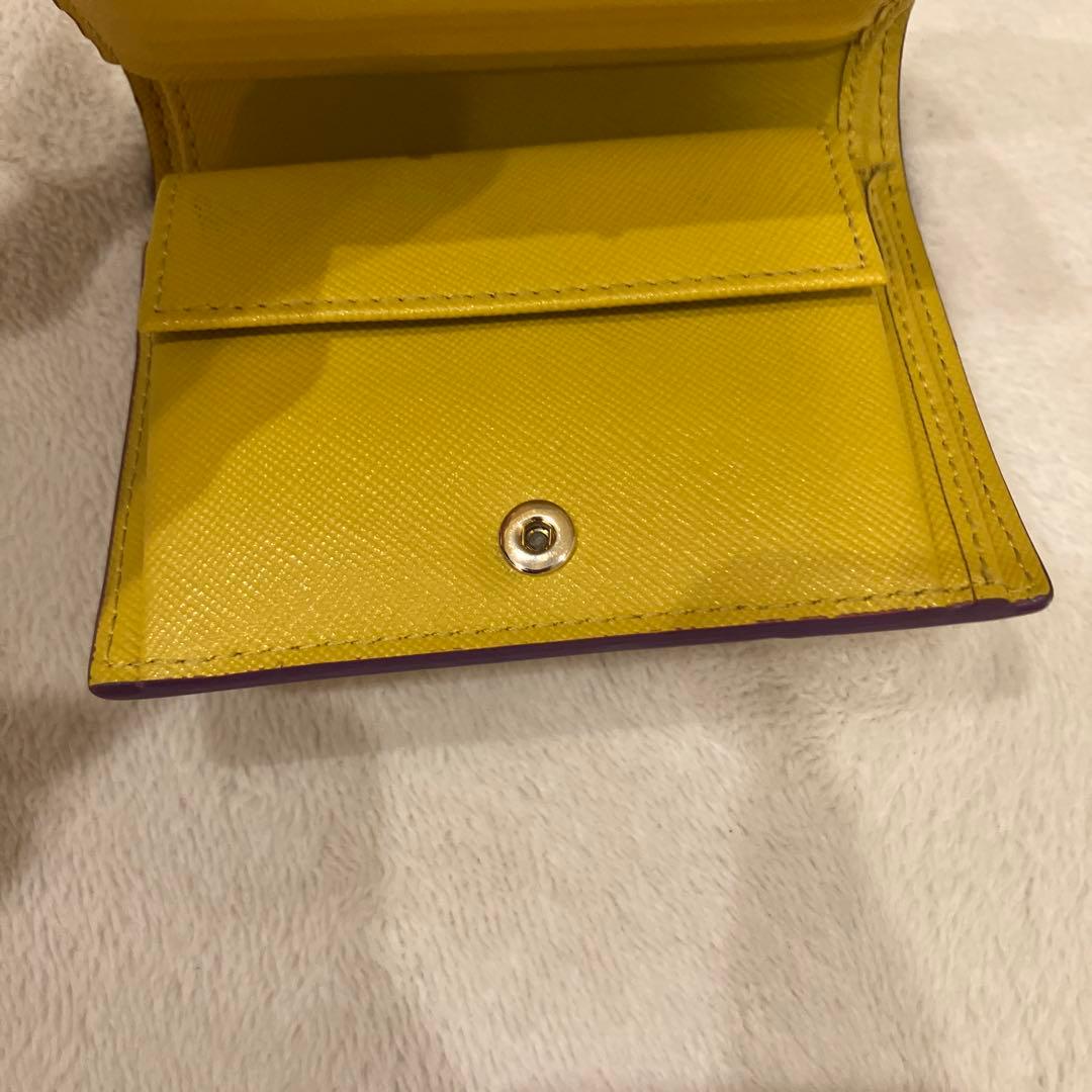 立春値下！MARNI BILLFOLD 2つ折ウォレット イエローXパープル
