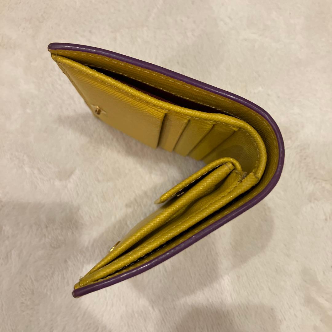 立春値下！MARNI BILLFOLD 2つ折ウォレット イエローXパープル