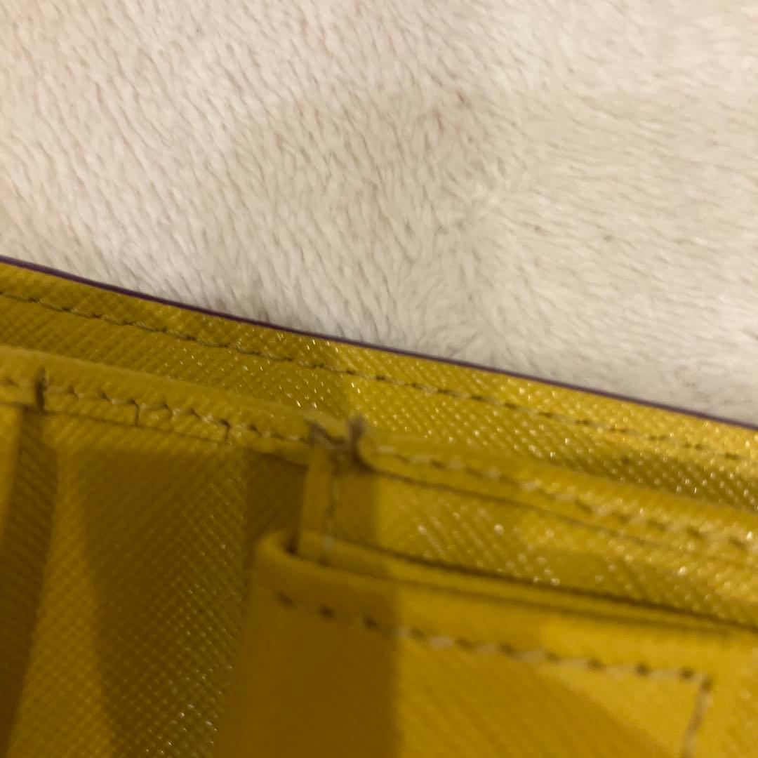 立春値下！MARNI BILLFOLD 2つ折ウォレット イエローXパープル