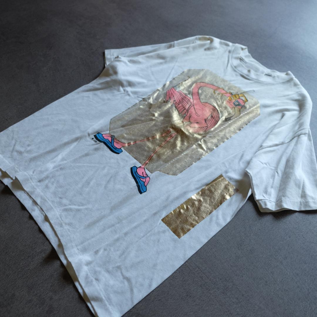 YUKI FUJISAWA 箔プリント Tシャツ NEW VINTAGE