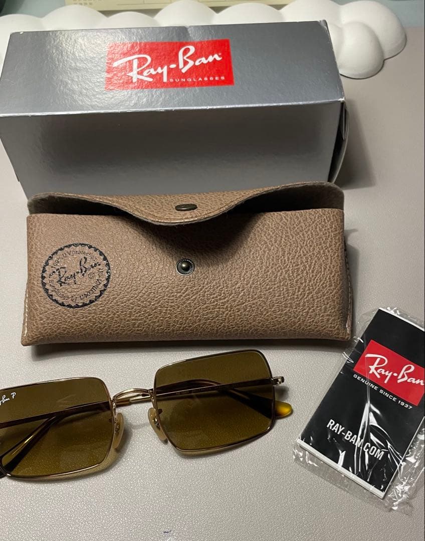 【未使用】Ray-Banレイバン　SUNシリーズ　スクエア　ブラウン