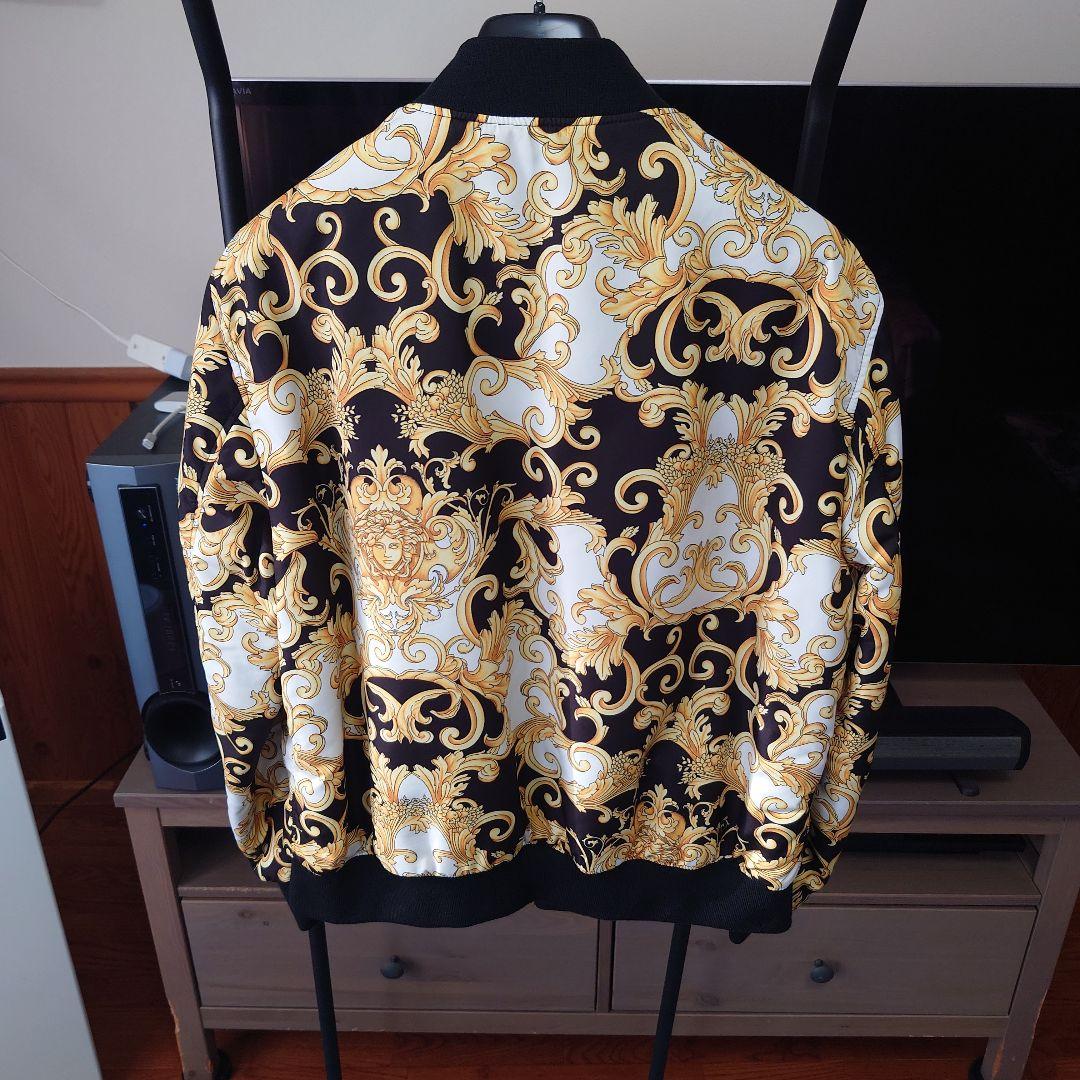 希少 美品 VERSACE Reversible Bomber Jacket