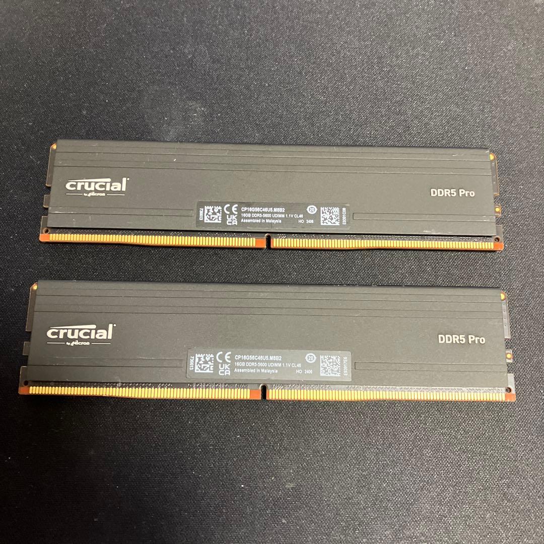 最終値下げcrucial DDR5 Pro 16GB 5600MT/s メモリー