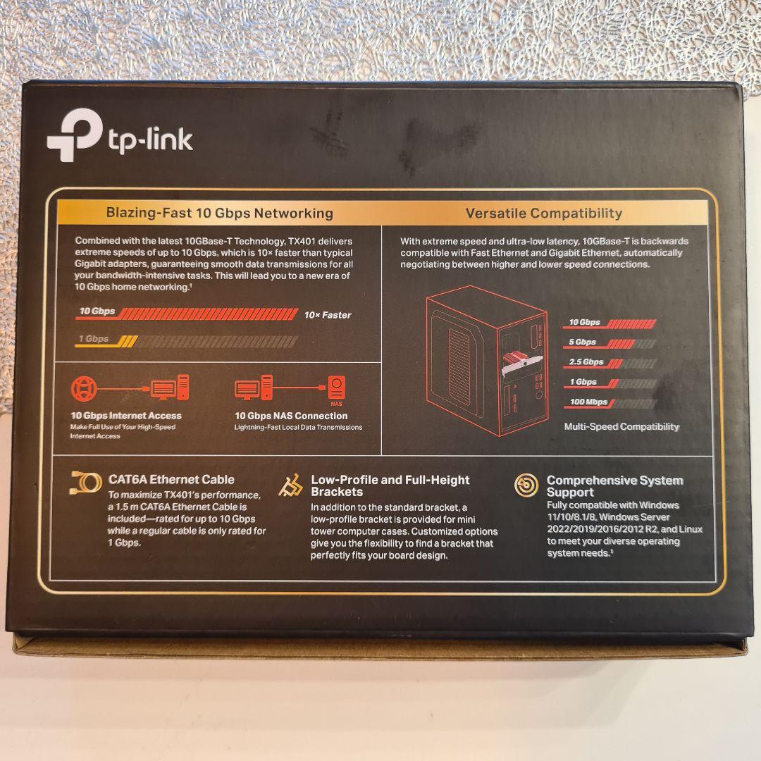 10ギガビット ネットワークアダプター tp-link TX401