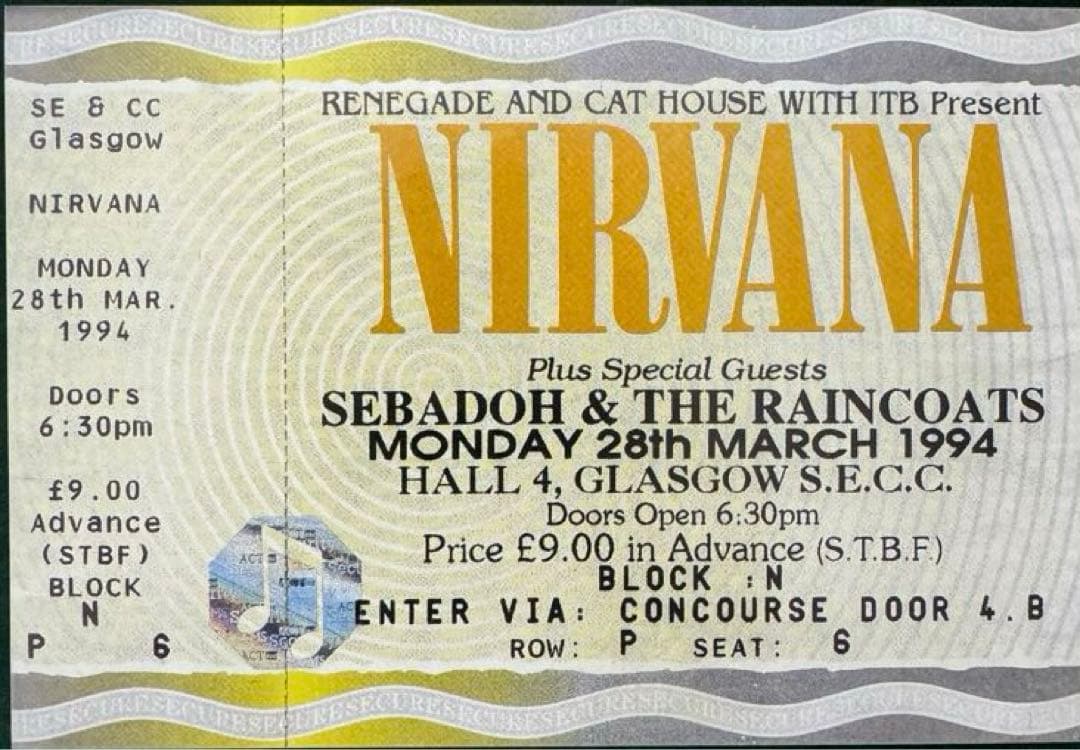 NIRVANA レコード　美品　チケット　ポスター　ブックレット付き