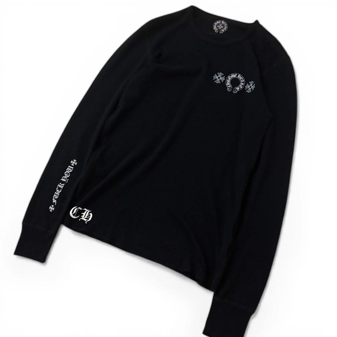 トップス Chrome Hearts back logo thermal long tee