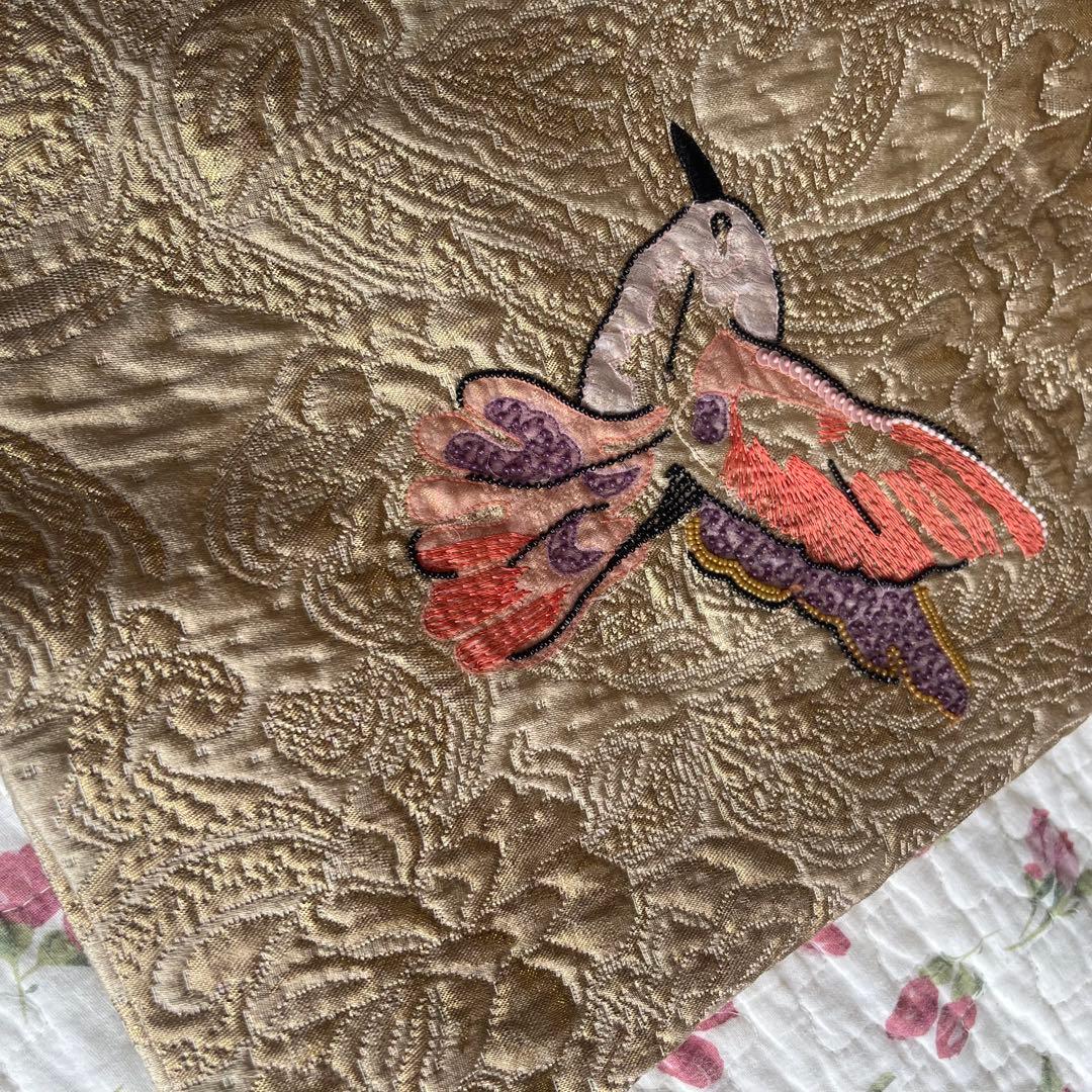 美品　レッド　ヴァレンティノ　希少刺繍ワンピース ゴールド 38 華やか