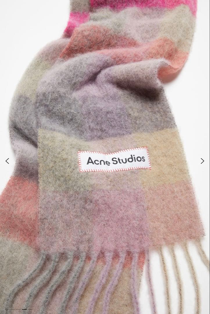 (正規品)Acne Studios モヘアチェックスカーフ