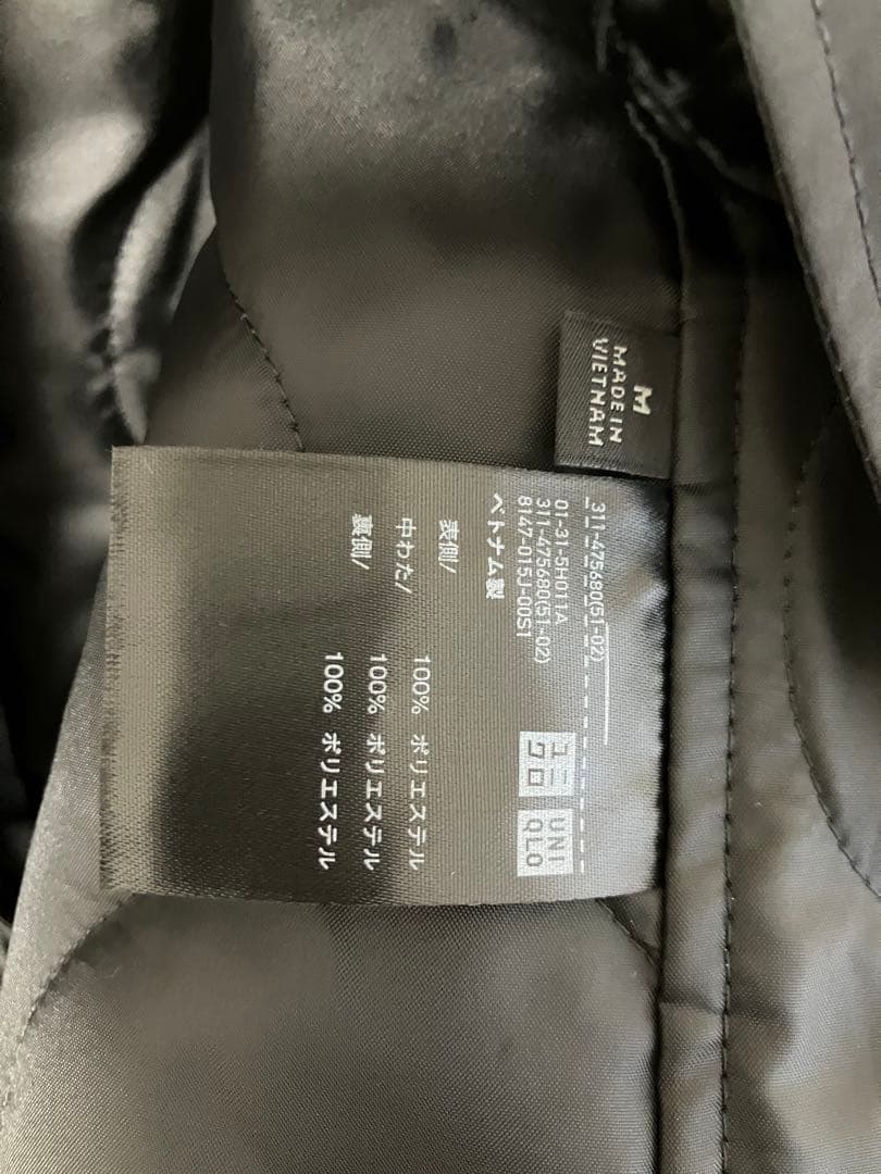 ウィンドプルーフ2WAYコート　試着のみ UNIQLO M 黒