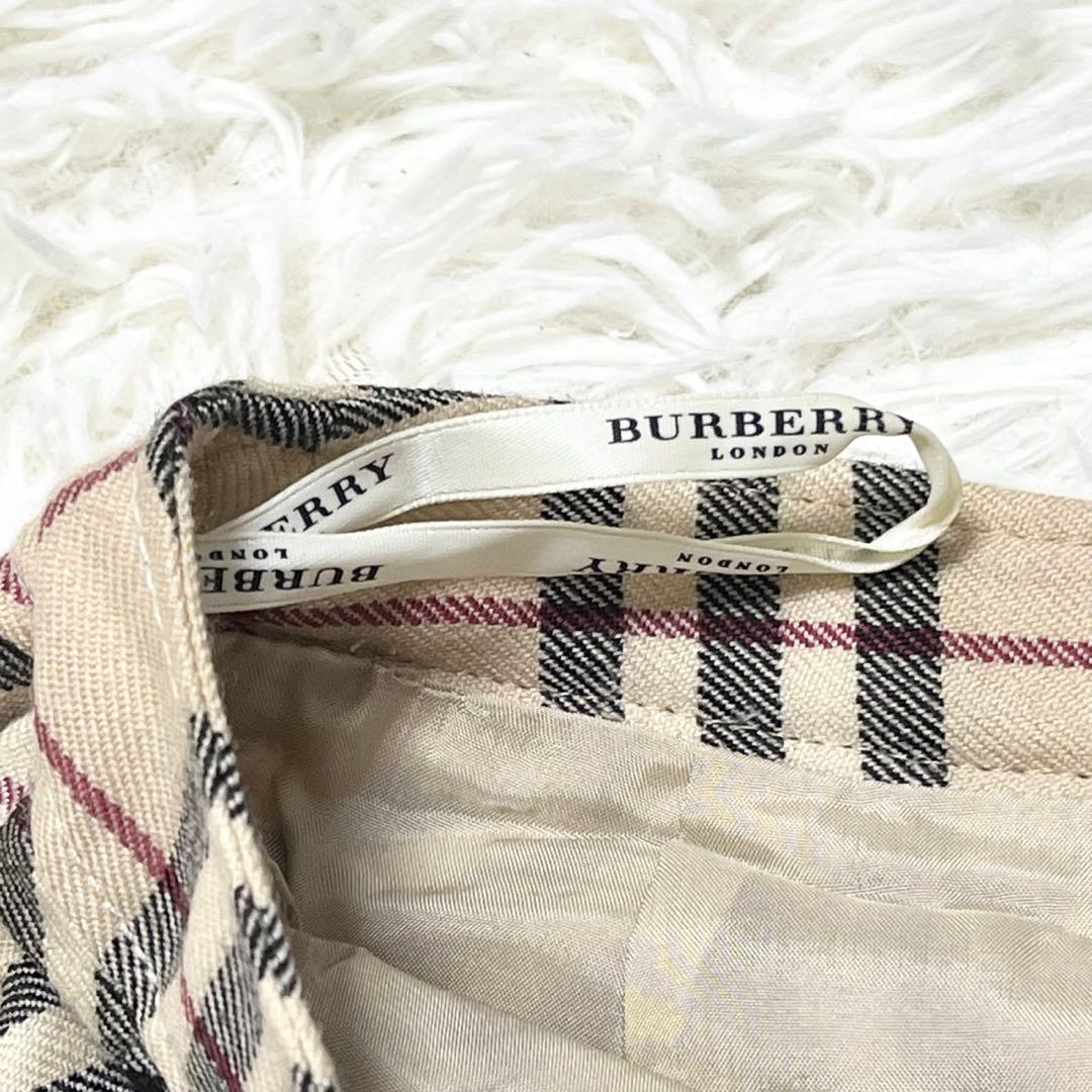 BURBERRY LONDN バーバリー ノバチェック フレアスカート ロング
