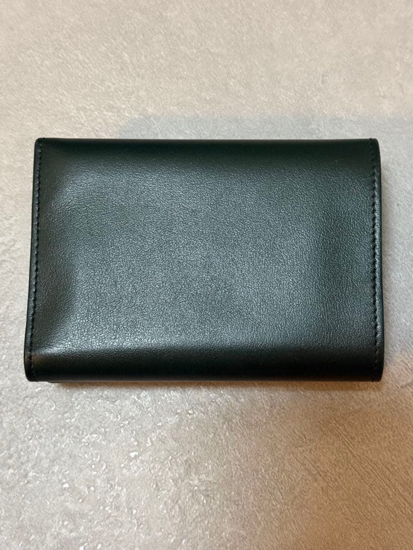 【良品】BALENCIAGA 三つ折り財布 ダークグリーン