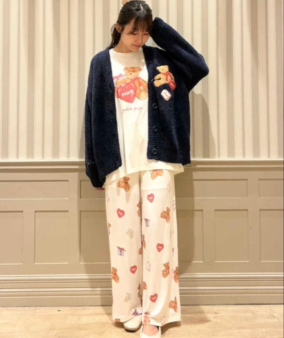 ＊未開封＊フェイバリット ワンポイント ロンT & ロングパンツ 上下セット