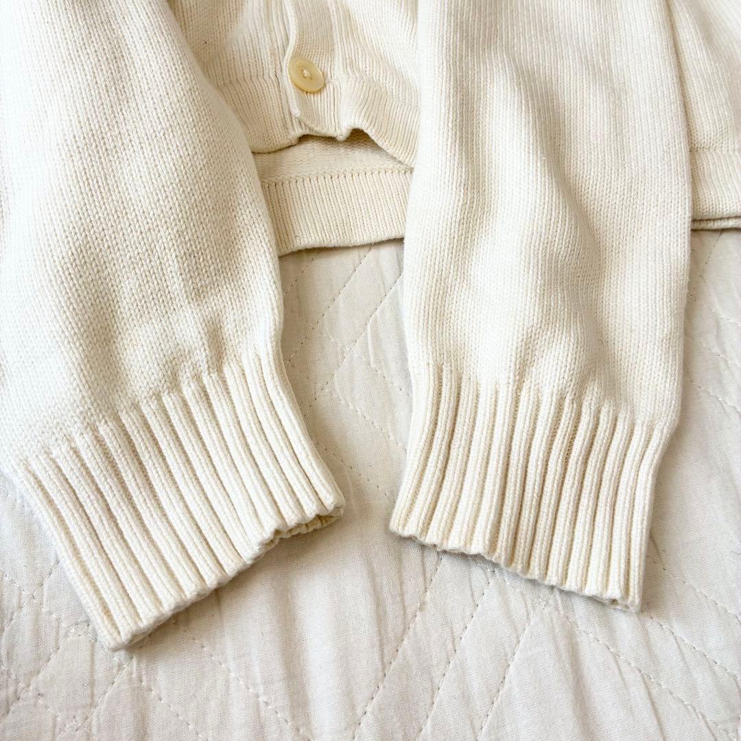 ポロラルフローレン Ｖネックカーディガン アイボリー ポニー刺繍