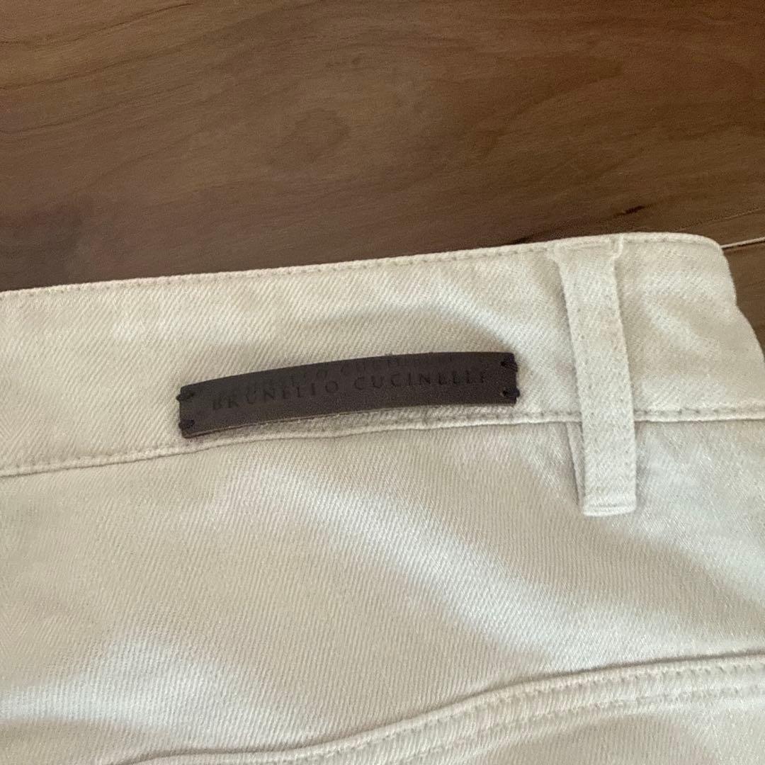 BRUNELLO CUCINELLI ホワイトデニムパンツ 40