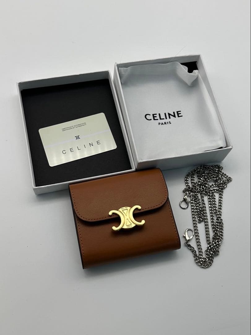 CELINE ブラウン 三つ折り財布