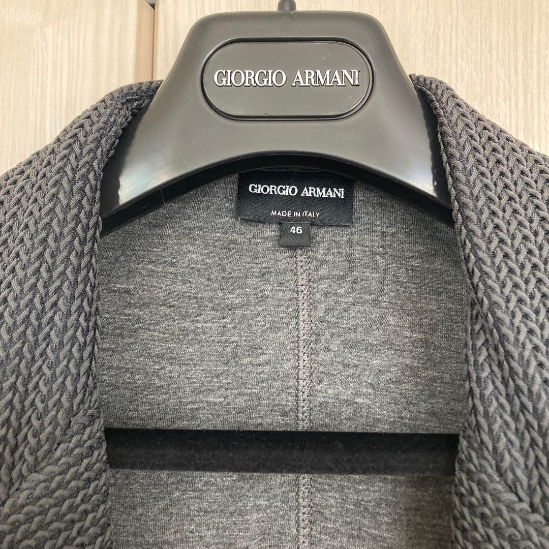 【良品】GIORGIO ARMANI 編み込み アンコンジャケット