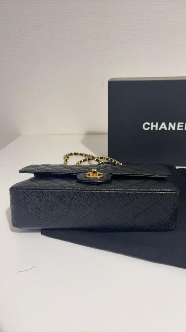 美品✨ 希少 cHaNeL✨ レザー ショルダーバッグ ✨ブラック