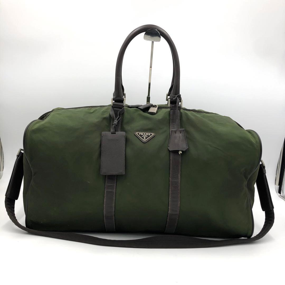 【美品✨】プラダ 2way ボストンバッグ ショルダーバッグ ナイロン 南京錠