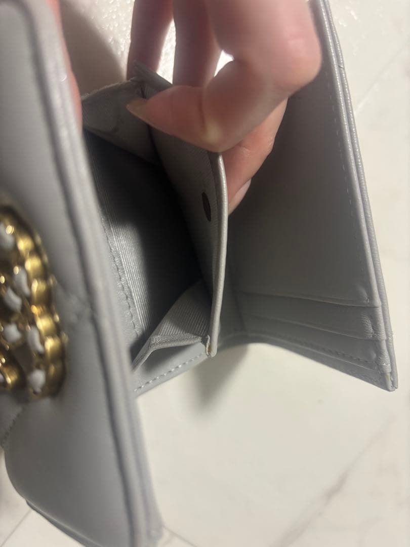 CHANEL グレー 三つ折り財布