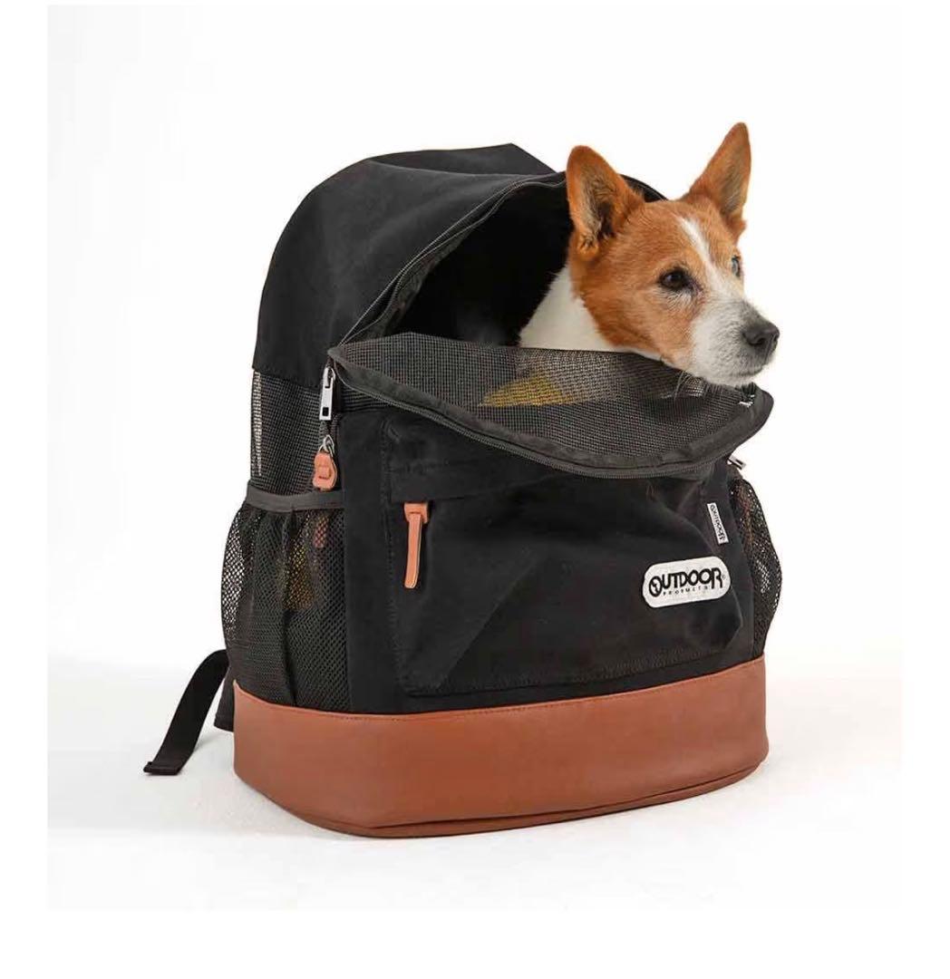OUTDOOR ペット用メッシュリュック L ブラック