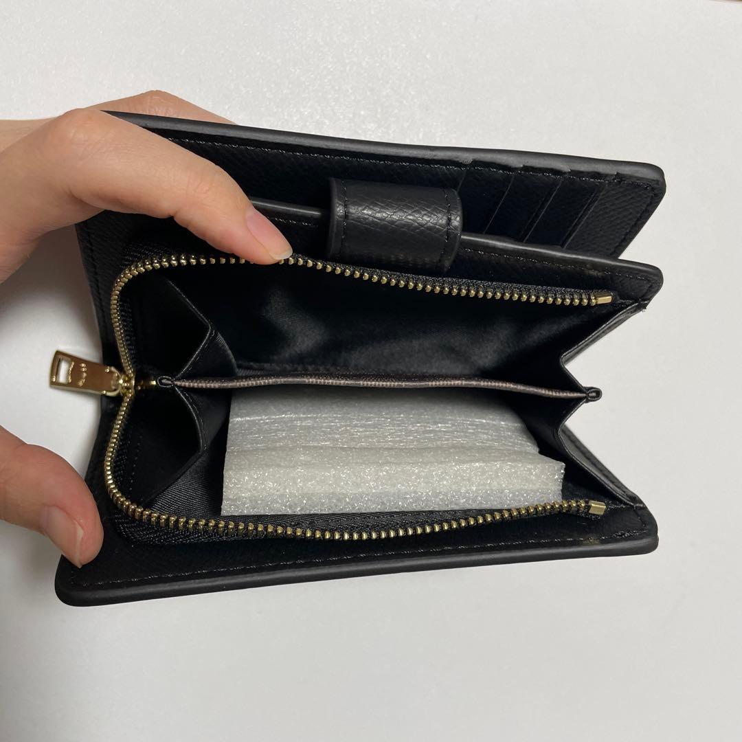 【coach】財布　二つ折り　ブラック　レザー