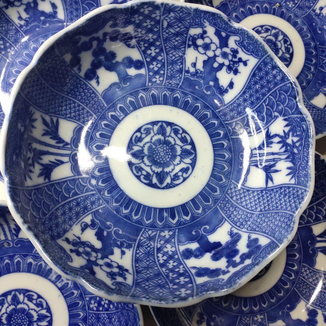 古伊万里焼 膾皿 なます皿 松竹梅文 未使用美品 旧家蔵出し アンティーク