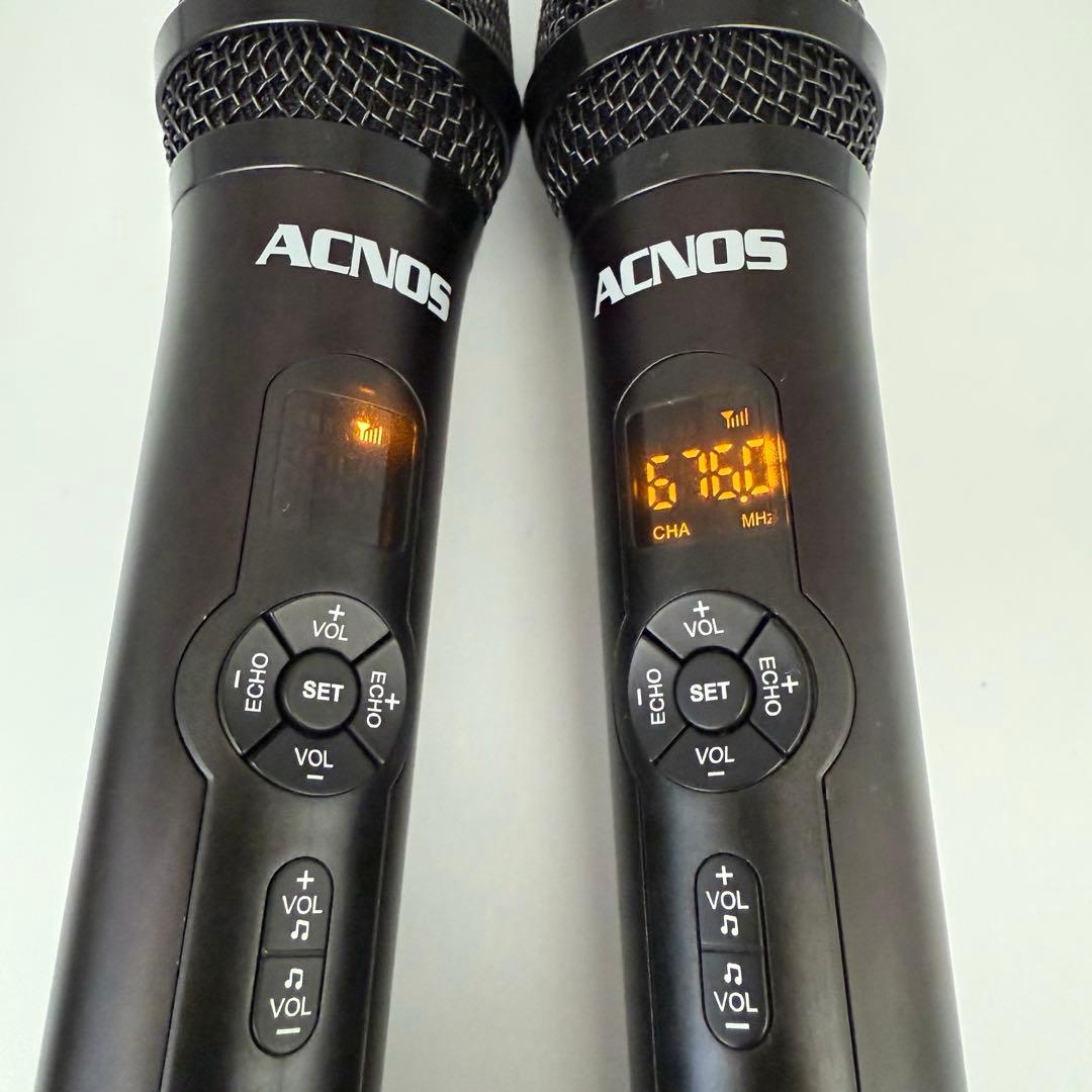 通電確認済Acnos Mi-30e ワイヤレスマイク2本セットBluetooth