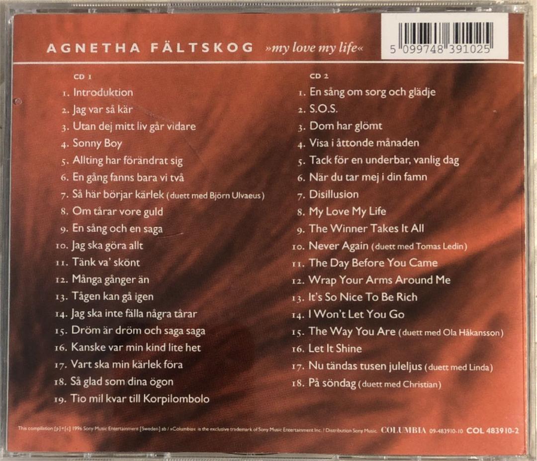 AGNETHA FOLTSKOG/ MY LOVE MY LIFE/ 1996年