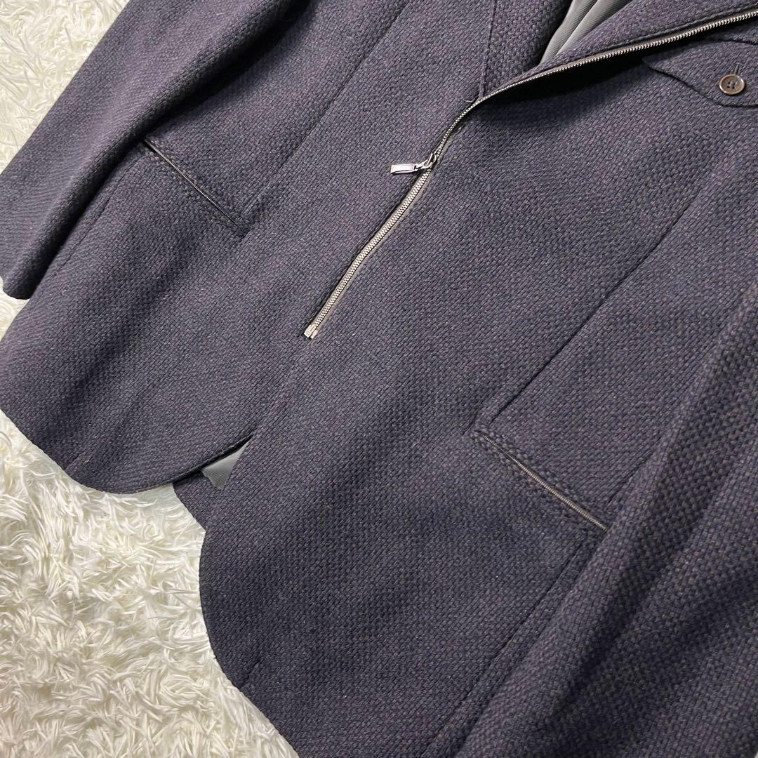allegri ジップアップ テーラードジャケット ブルゾン ツイード 50