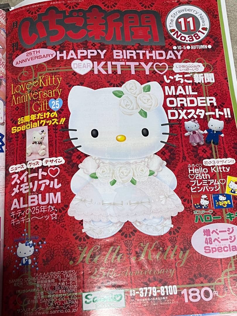 いちご新聞 1997年〜キティちゃんファイル付き サンリオ 平成レトロ