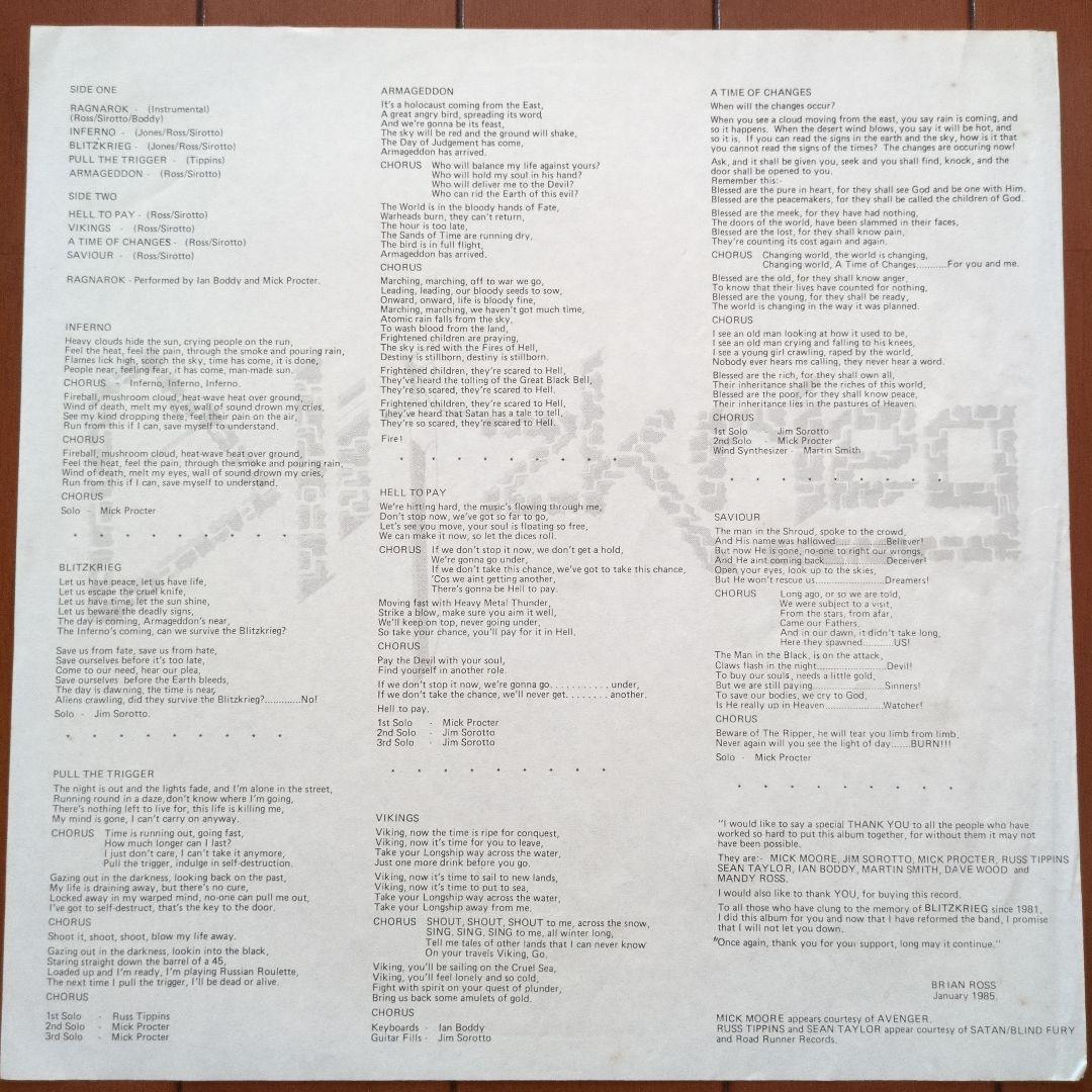 【NWOBHM】Blitzkrieg / A Time Of Changes