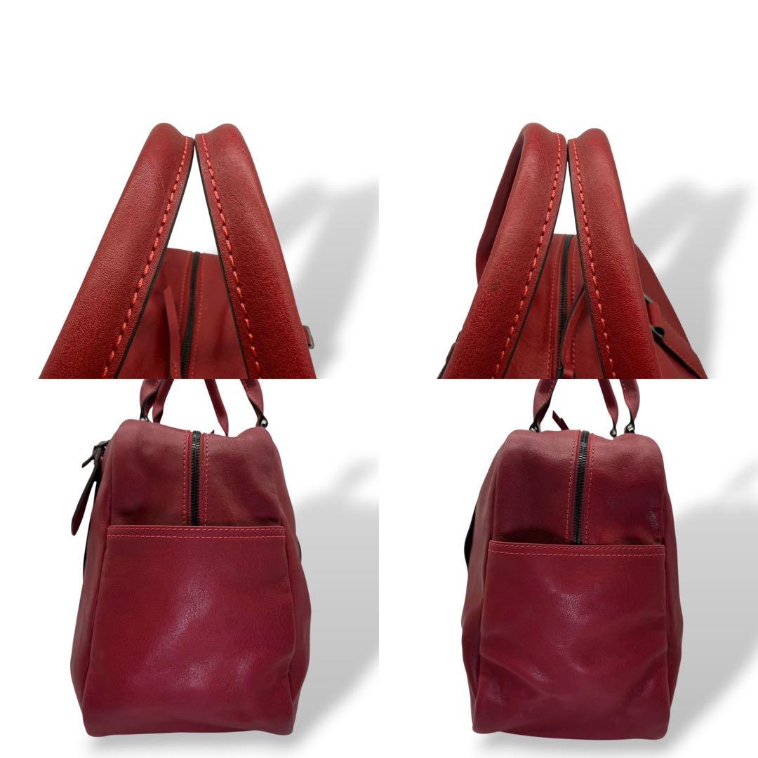 LONGCHAMP ロンシャン ボストンバッグ レザー ボルドー 肩掛け 大容量