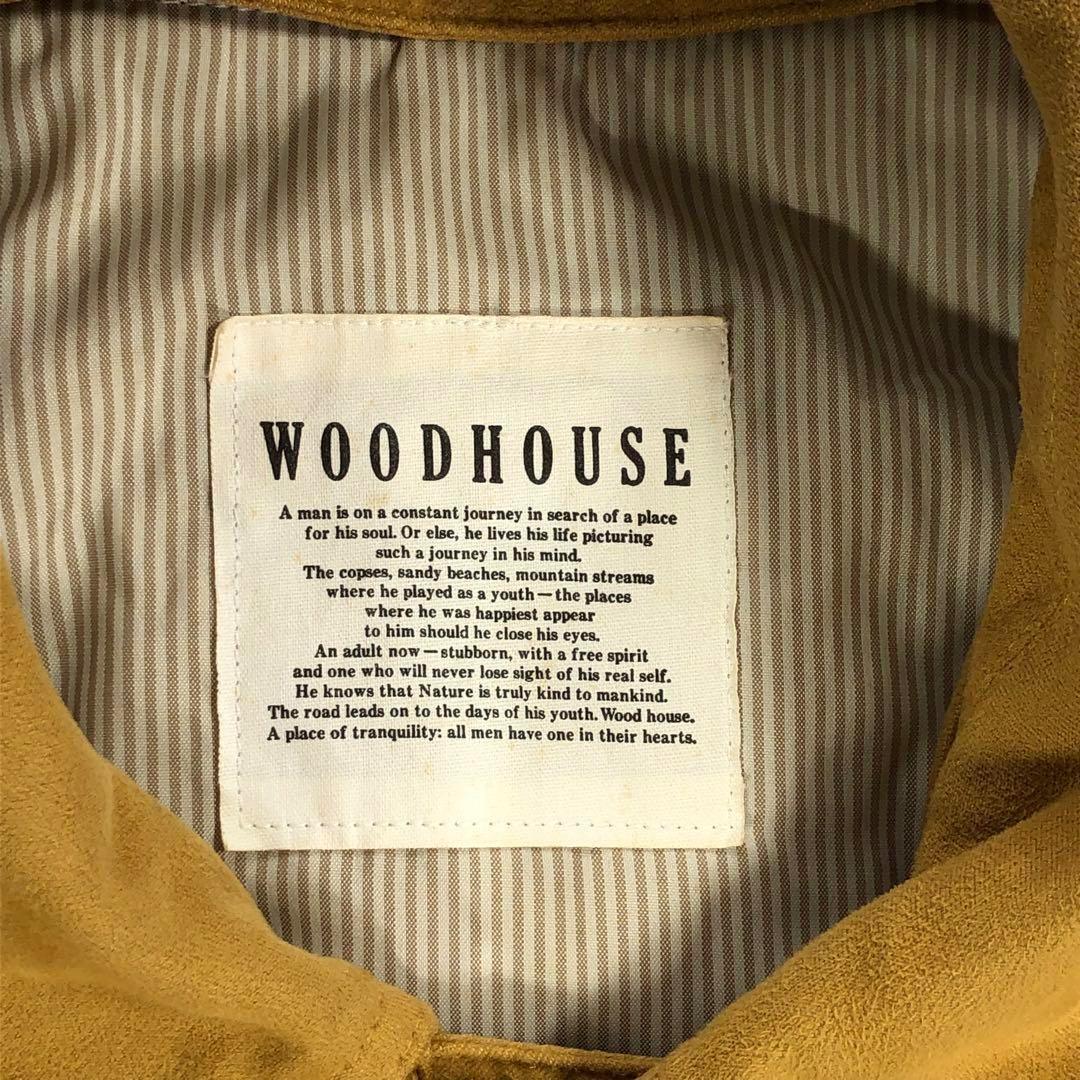 90s WOODHOUSE フェイクスエードボンバージャケット【M】ライナー付◆