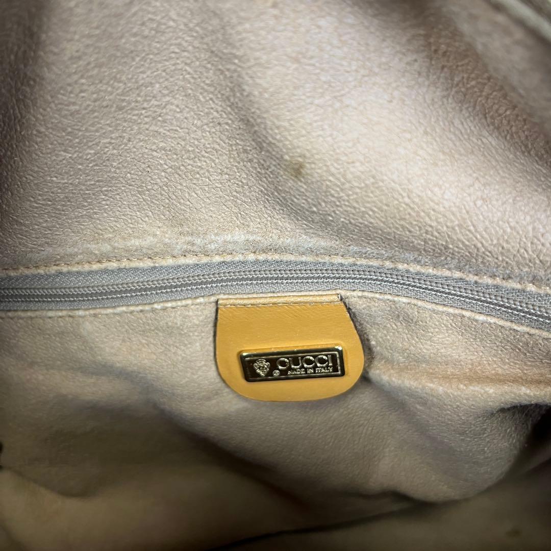 GUCCI グッチ　ミニボストンバッグ　ハンド　GG　金具　レザー　希少