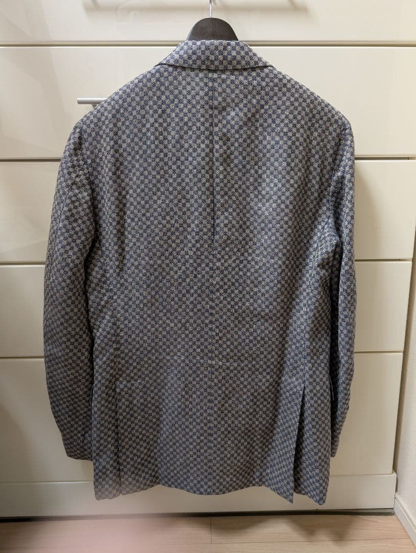LARDINI　グレーネイビーチェックジャケット（44サイズの方向け）