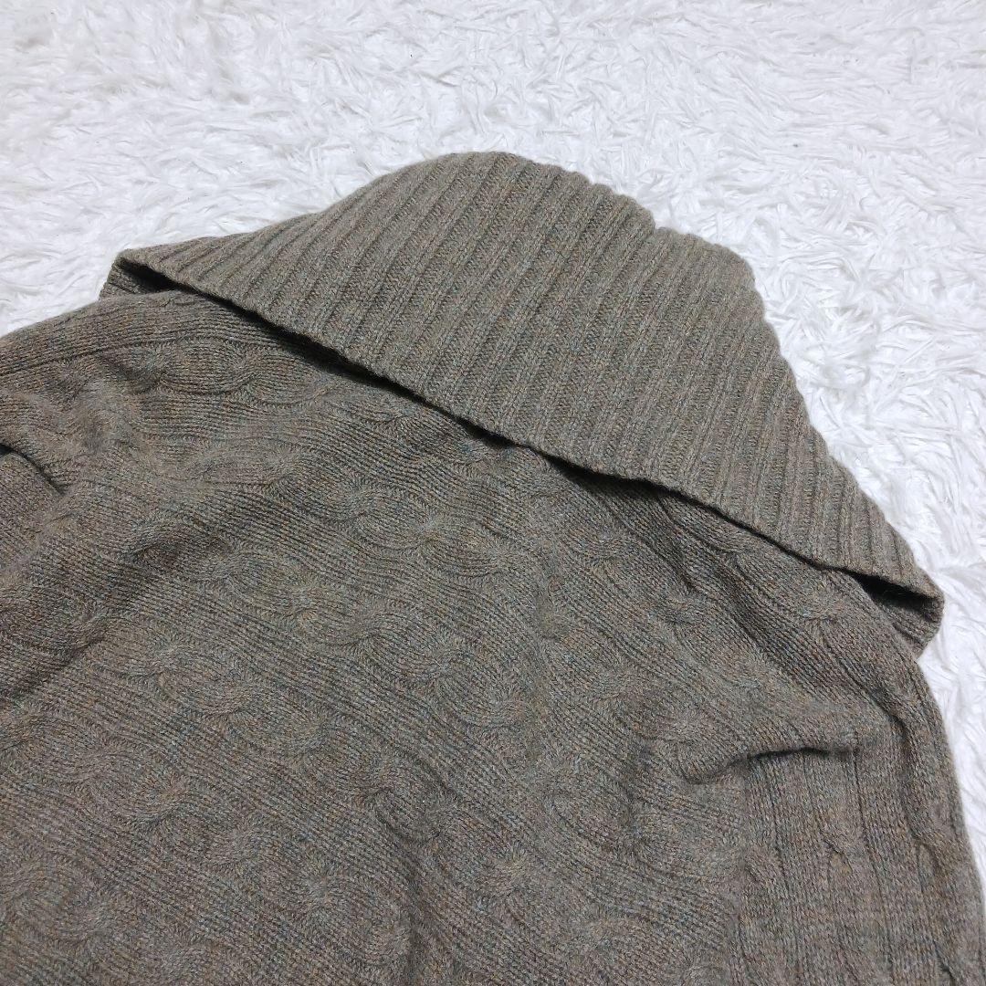 ✨レアデザイン✨ラルフローレン　カーデ　ポンチョ　ケーブルニット　カシミヤ混　M